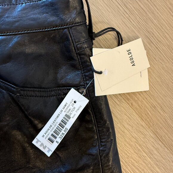 BNWT Leather Liv Mini Skirt AGOLDE - Picture 3 of 4